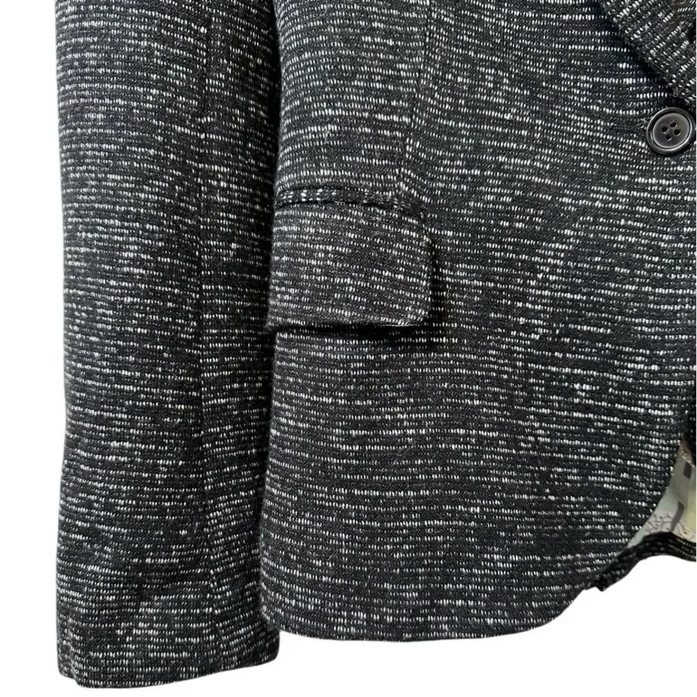 ANTHROPOLOGIE Cartonnier Flecked Knit Blazer Jacket XS Cute Lining!